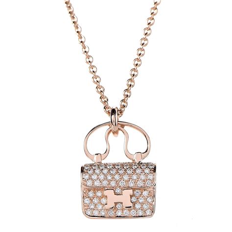 hermes necklace rose gold|Hermes gold chain necklace.